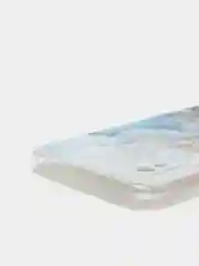 Голубой силиконовый чехол на Xiaomi Redmi 9A / Сяоми Редми 9А прозрачный с рисунком, защита камеры