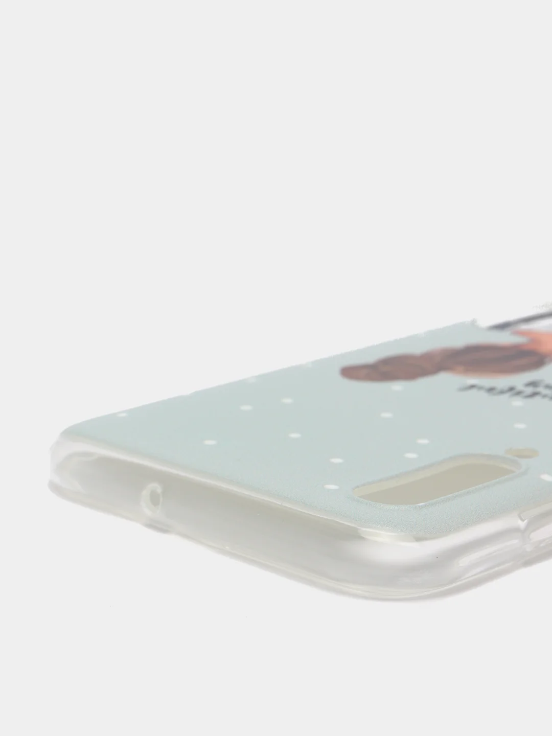 Тёмно-серый силиконовый чехол на Samsung Galaxy A50/A30s / Самсунг А50/А30s прозрачный, с рисунком