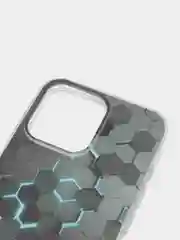 Бирюзовый силиконовый чехол на iPhone 13 Pro/Айфон 13 Pro прозрачный, с рисунком, защита камеры