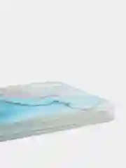 Голубой силиконовый чехол на Apple iPhone XR / Айфон XR прозрачный, с рисунком, защита камеры