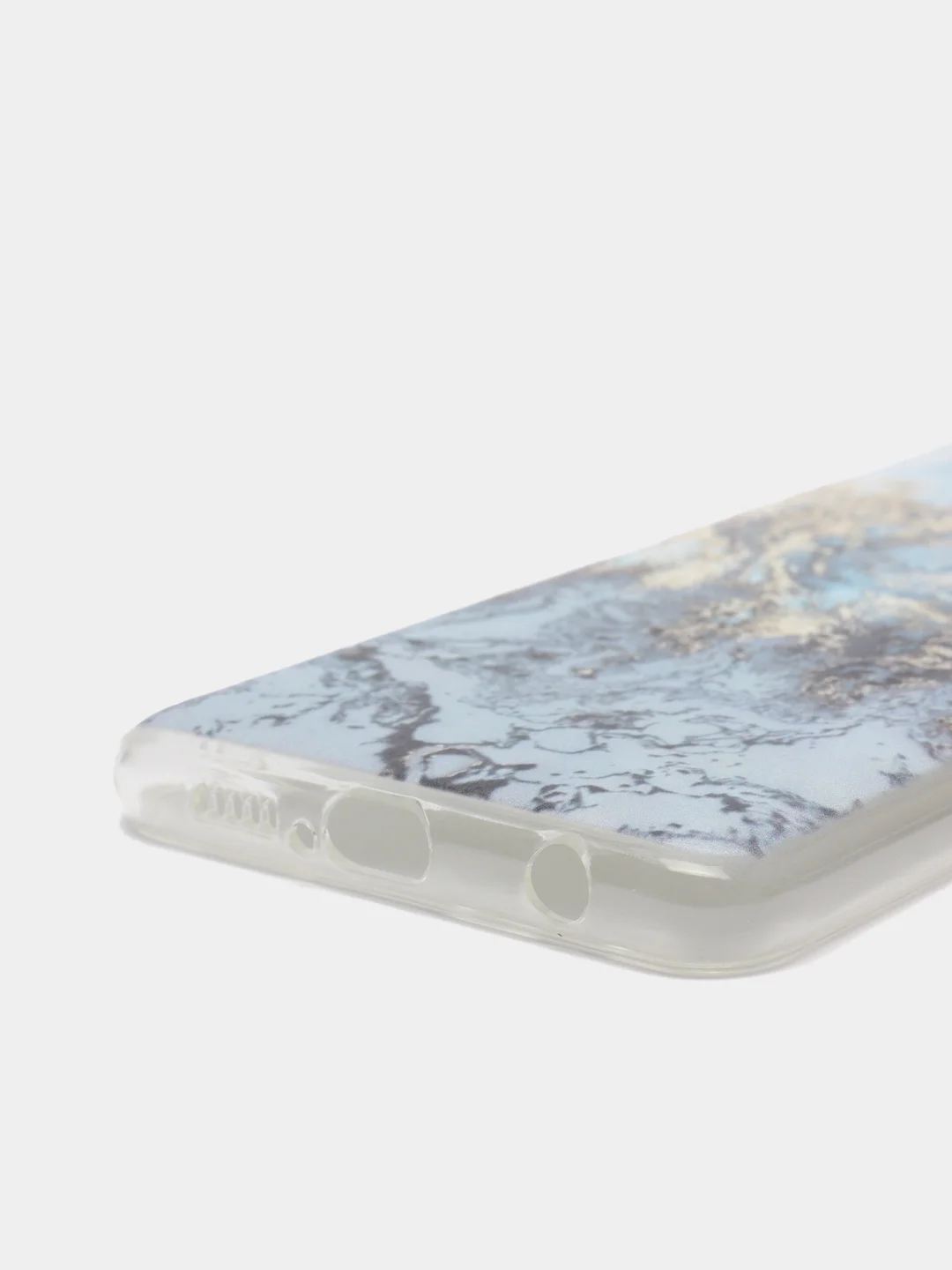 Голубой силиконовый чехол на Xiaomi Poco X3/X3 Pro / Сяоми Poco X3/Х3 Про прозрачный, с рисунком
