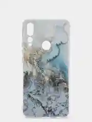 Голубой чехол на Huawei Honor 9X Premium/Y9 Prime 2019 / Хонор 9X Премиум прозрачный, с рисунком