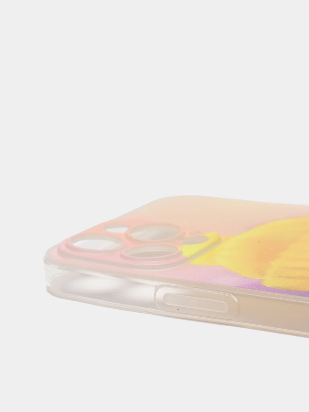 Желтый силиконовый чехол на Apple iPhone 13 Pro Max / Айфон 13 Pro Max прозрачный, с рисунком