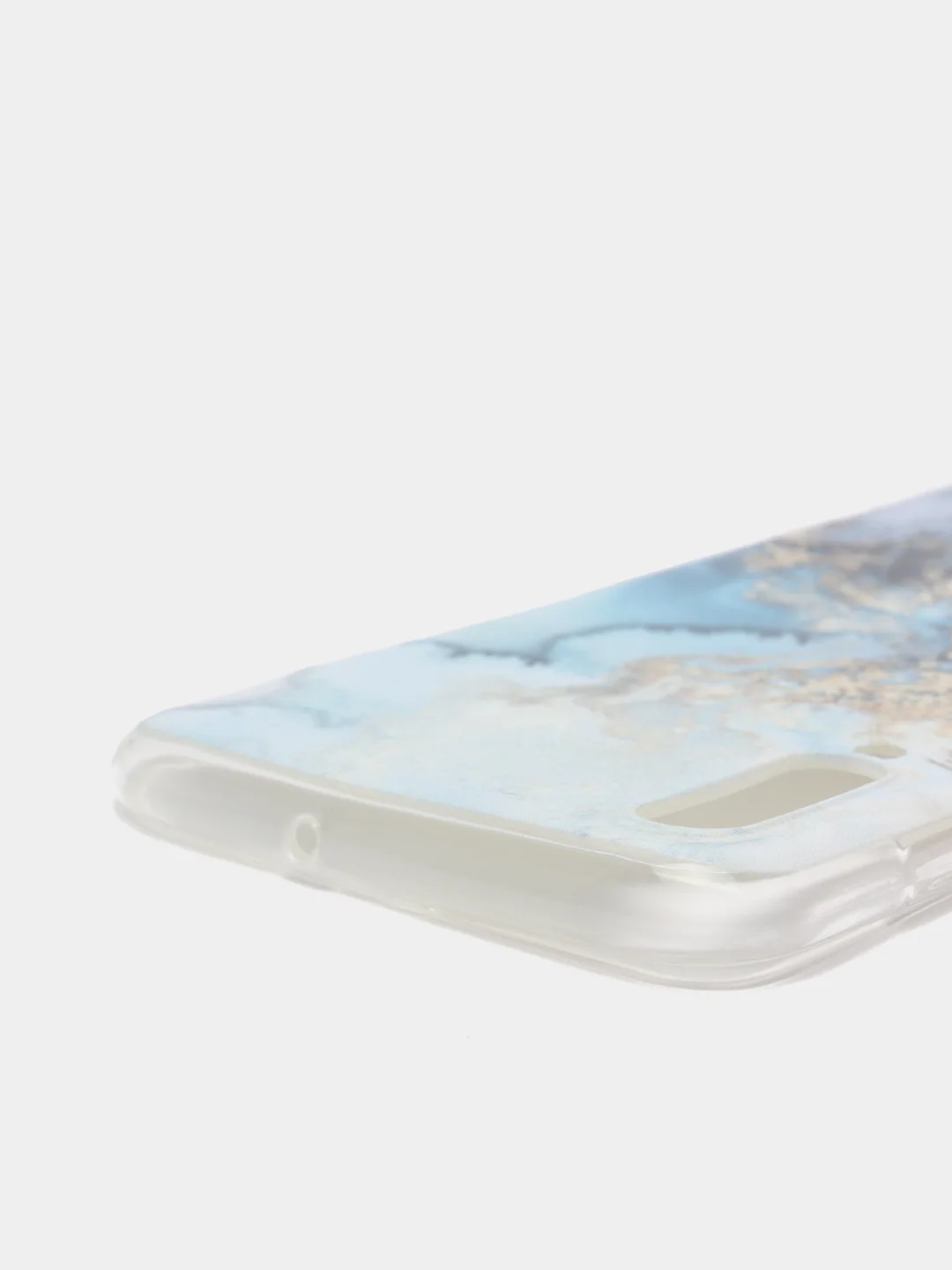 Голубой силиконовый чехол на Samsung Galaxy A50/A30s / Самсунг А50/А30s прозрачный, с рисунком