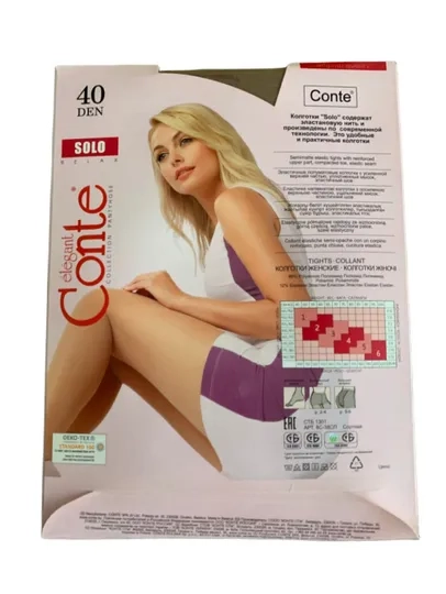 Колготки женские Conte SOLO, 40 den, лайкра