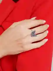Серебряный кольцо "Бабочка"