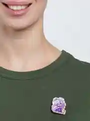 Лавандовый значок деревянный по аниме "Нет игры - нет жизни"
