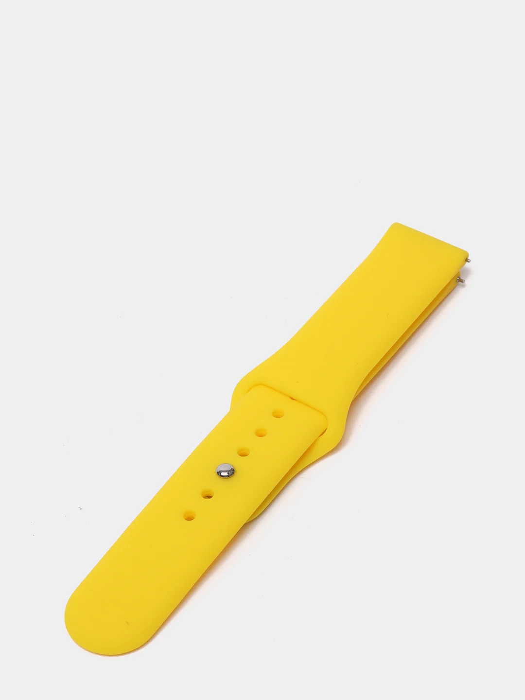 Желтый силиконовый ремешок с кнопкой для Xiaomi Amazfit Bip / Samsung / Huawei, 20 мм