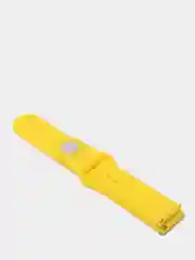 Желтый силиконовый ремешок с кнопкой для Xiaomi Amazfit Bip / Samsung / Huawei, 20 мм