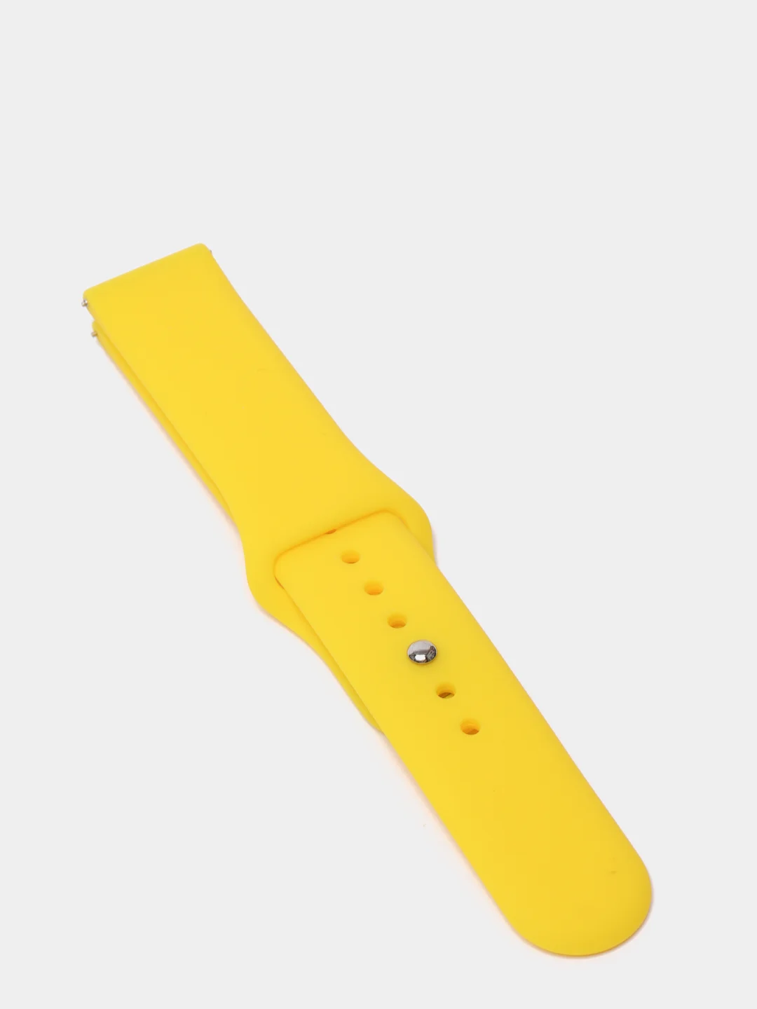 Желтый силиконовый ремешок с кнопкой для Xiaomi Amazfit Bip / Samsung / Huawei, 20 мм