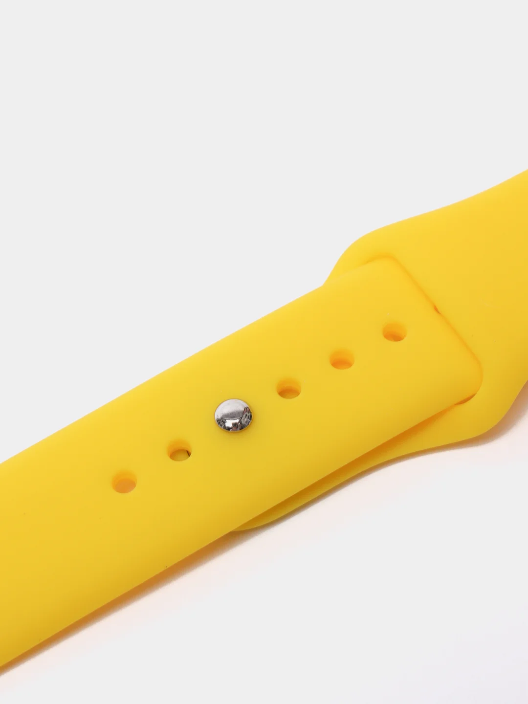 Желтый силиконовый ремешок с кнопкой для Xiaomi Amazfit Bip / Samsung / Huawei, 20 мм