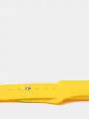 Желтый силиконовый ремешок с кнопкой для Xiaomi Amazfit Bip / Samsung / Huawei, 20 мм