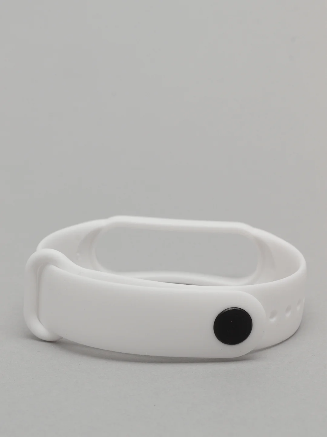 Белый ремешок для Xiaomi Mi Band 5/Mi Band 6, силиконовый