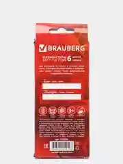 Фломастеры BRAUBERG "Star Patrol", 6 цветов, вентилируемый колпачок