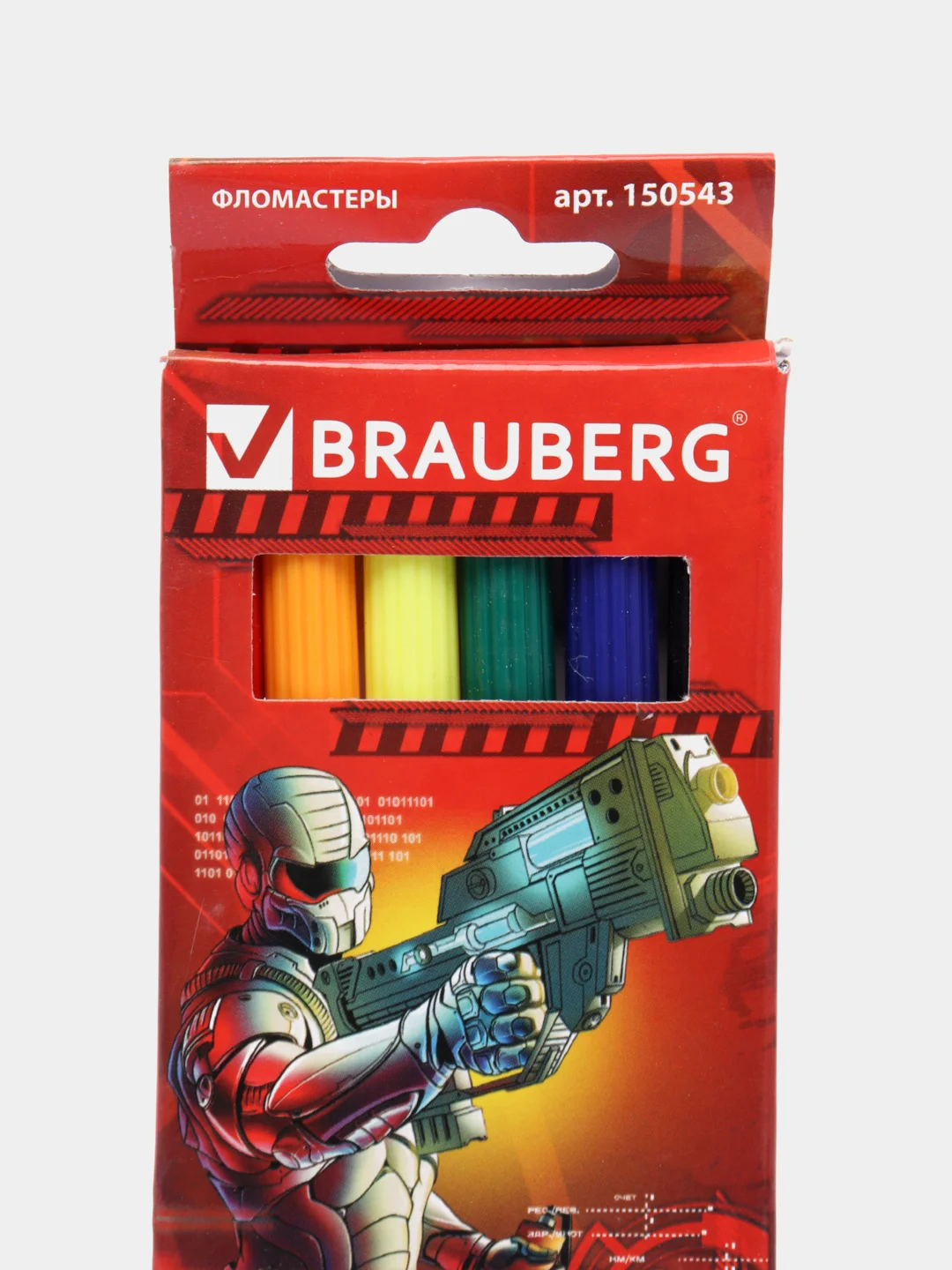 Фломастеры BRAUBERG "Star Patrol", 6 цветов, вентилируемый колпачок