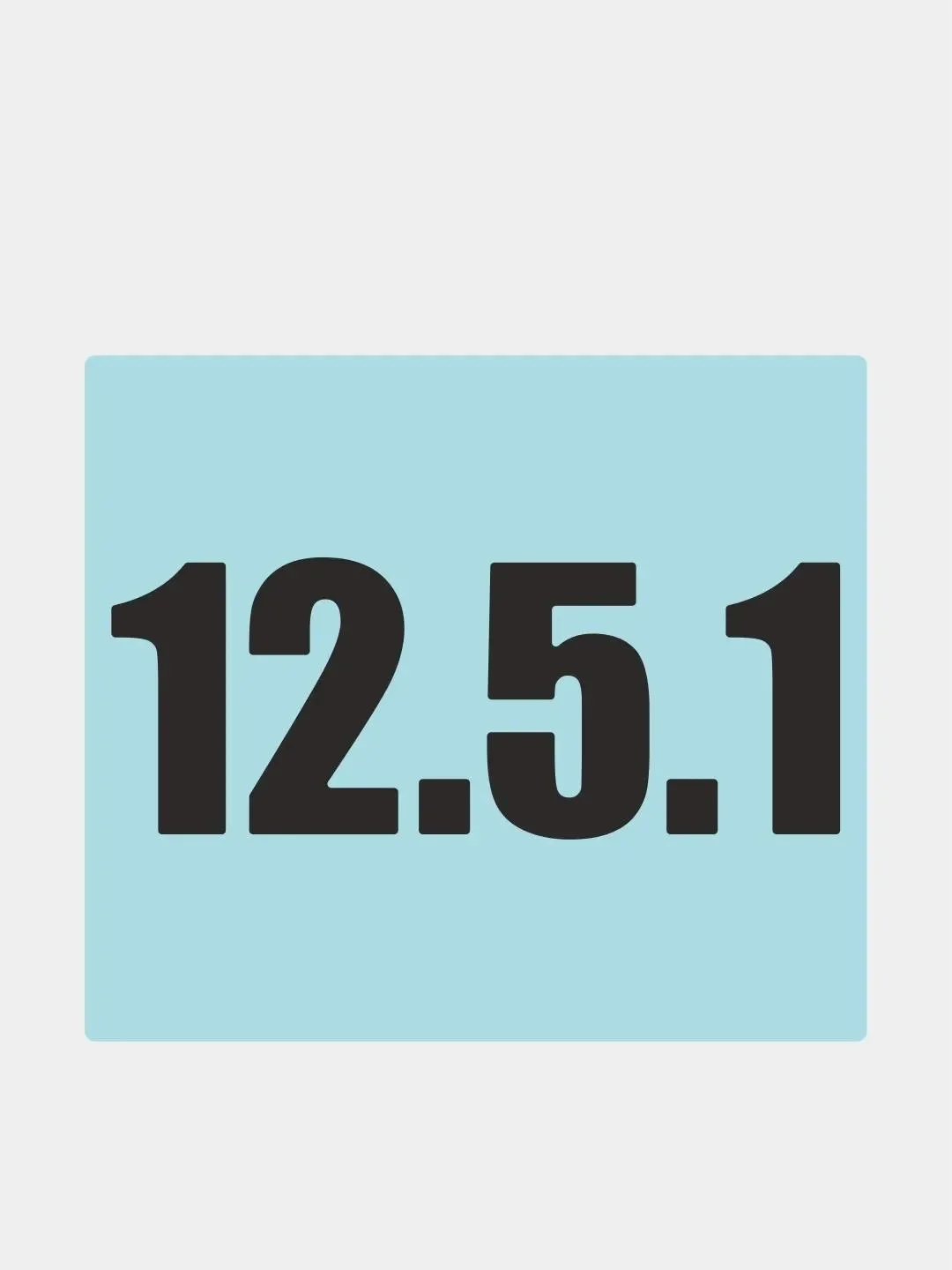 Черный наклейка на автомобиль "12.5.1"