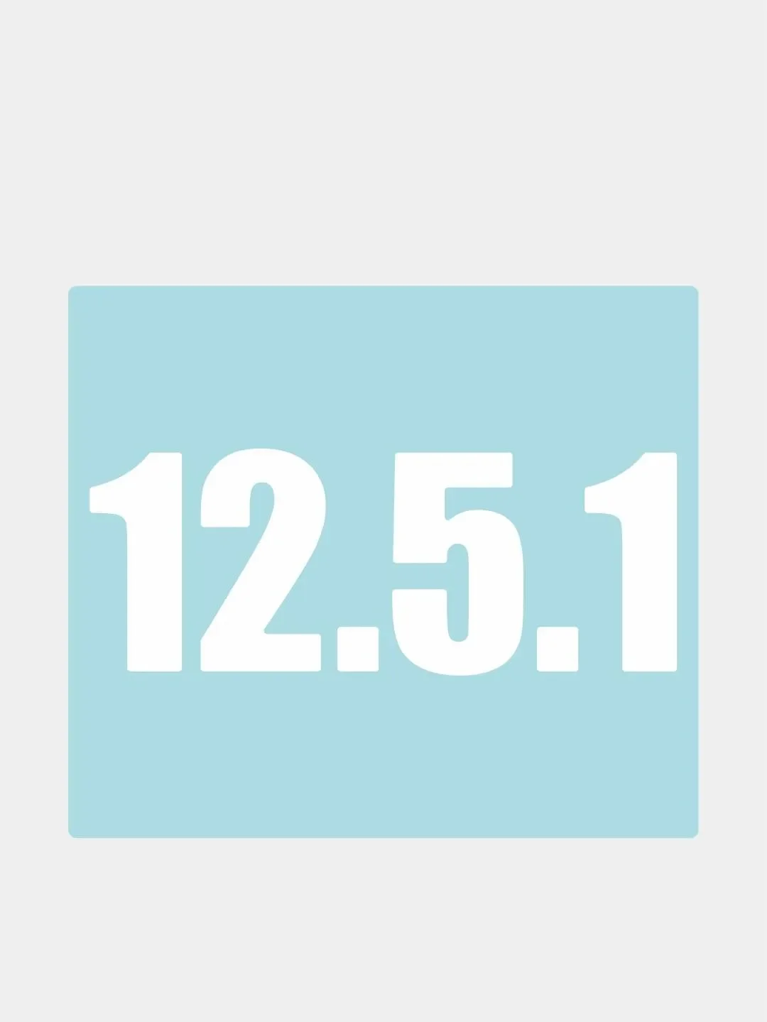 Белый наклейка на автомобиль "12.5.1"