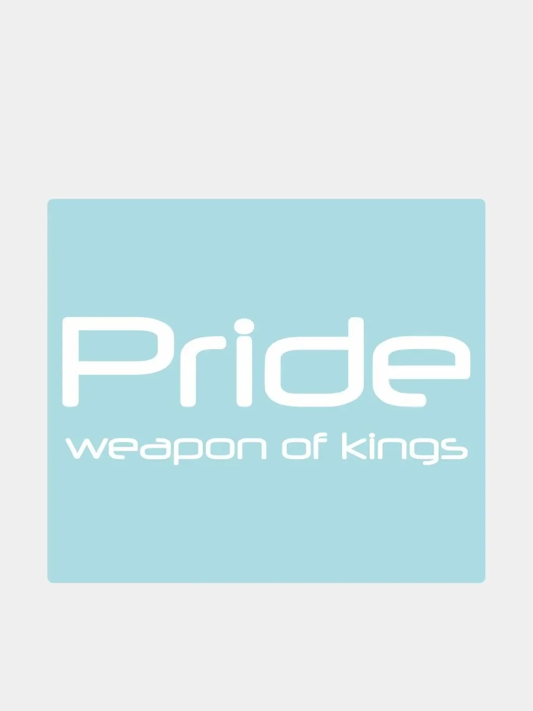 Белый наклейка на автомобиль "Pride weapon of kings"