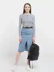Хром рюкзак унисекс из экокожи