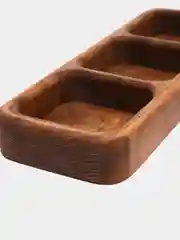 Белый менажница деревянная, прямоугольная, поднос