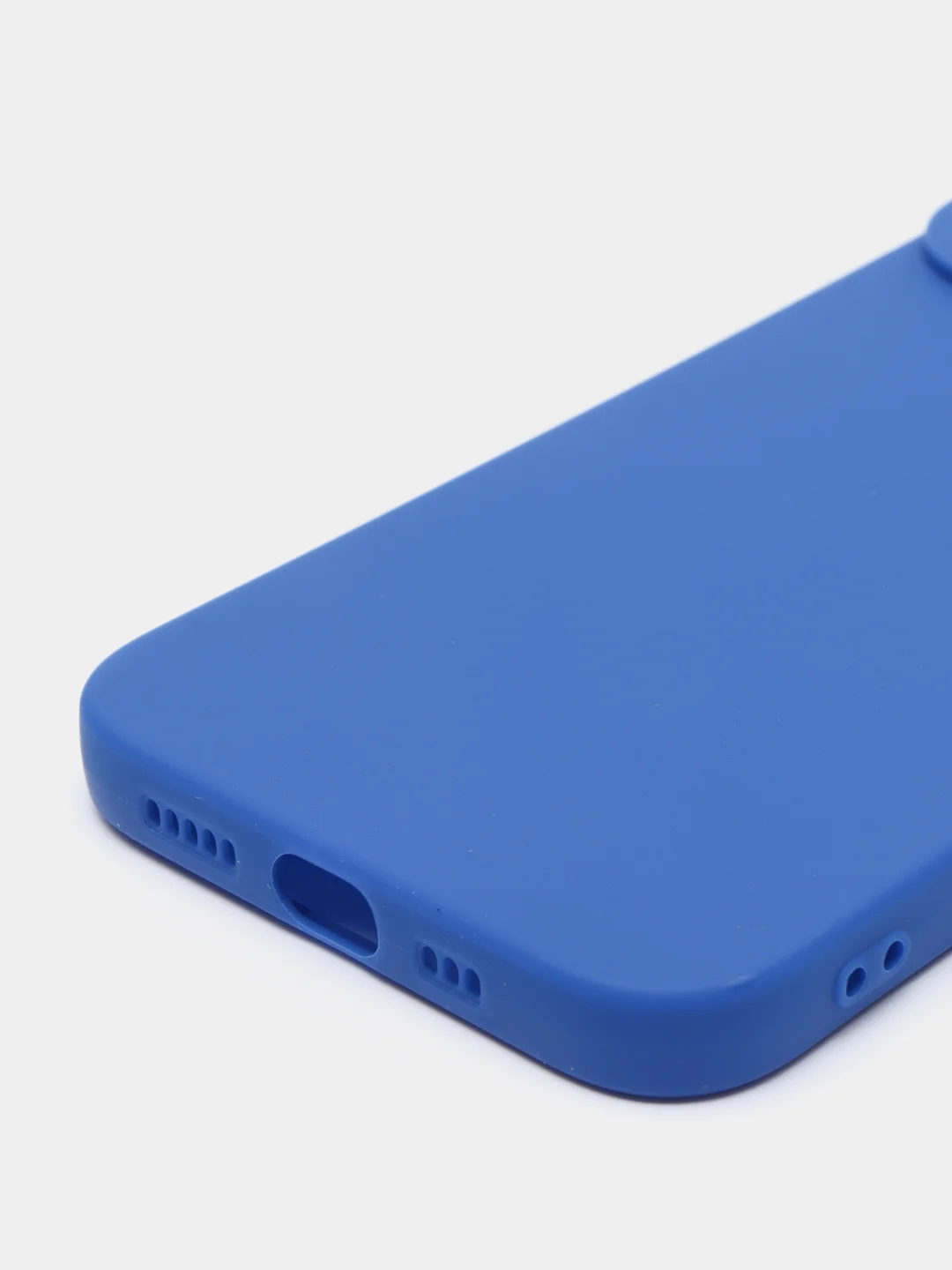 Голубой силиконовый чехол для iPhone 13