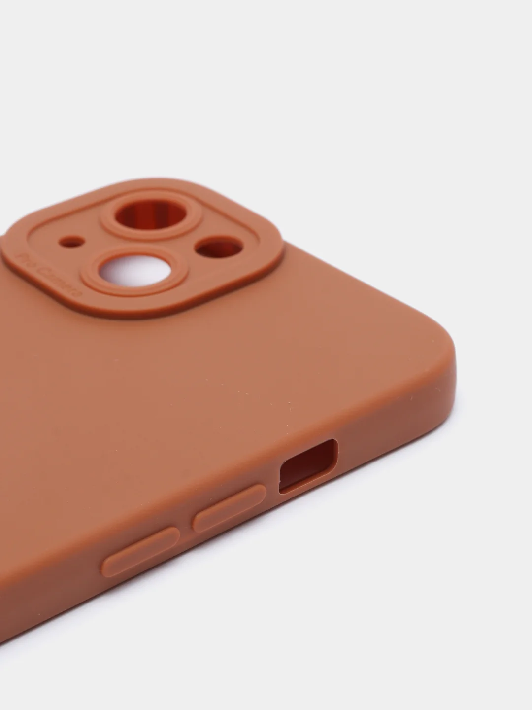 Коричневый силиконовый чехол для iPhone 13