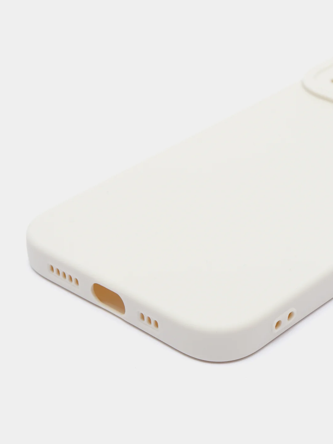 Бежевый силиконовый чехол для iPhone 13