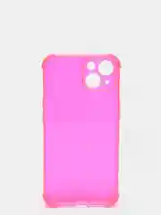 Розовый силиконовый противоударный чехол для iPhone 13 с защитой камеры