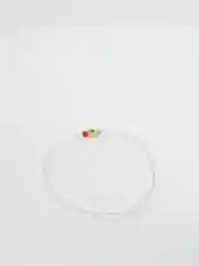 Зеленый браслет белая нить с буквой / Инициал цветные , Handmade