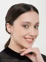 Желтый женские серьги-гвоздики новогодние