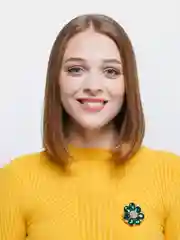 Зеленый брошь на булавке женская - Ромашка