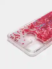 Красный чехол для Huawei Honor 9X Lite силиконовый с переливающейся жидкостью