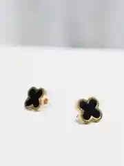 Черный серьги клевер