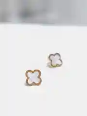 Белый серьги клевер