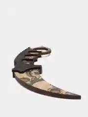 Бронзовый нож деревянный керамбит кс го / cs go