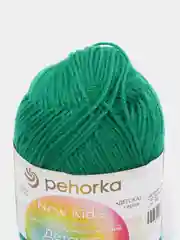 Зеленый пряжа Пехорка "Детская новинкa", акрил, 50 г, 200 м
