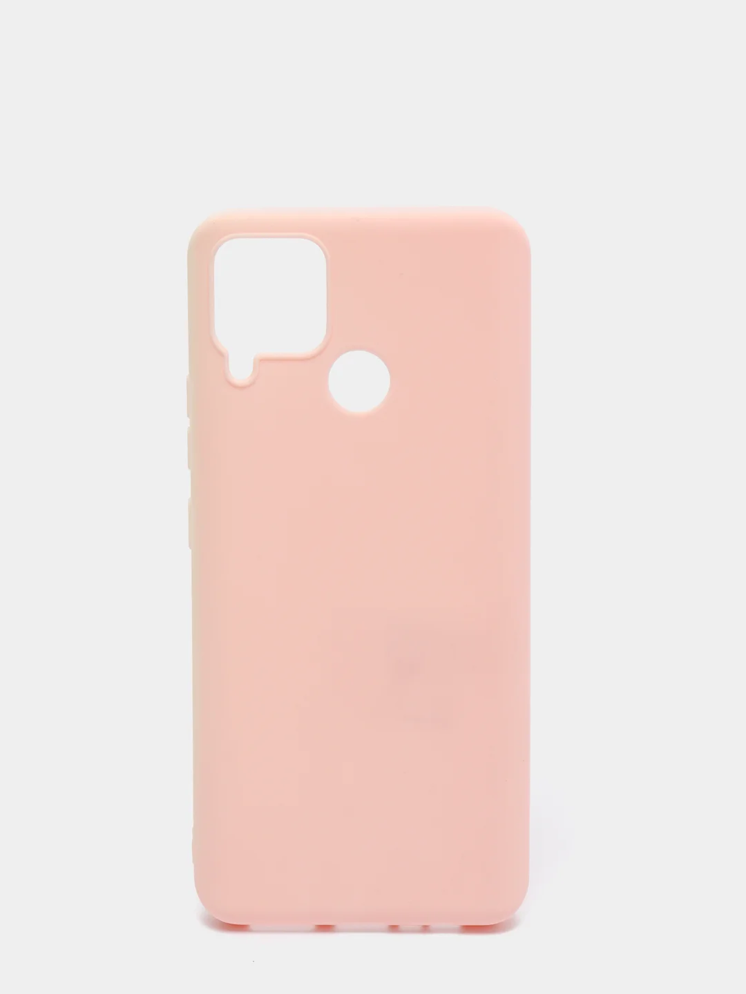 Розовый чехол для Realme C15, C25, C25S (Реалми С25 / С25С), силиконовый, цветной, матовый