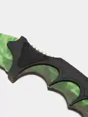 Тёмно-зелёный нож деревянный керамбит кс го / cs go