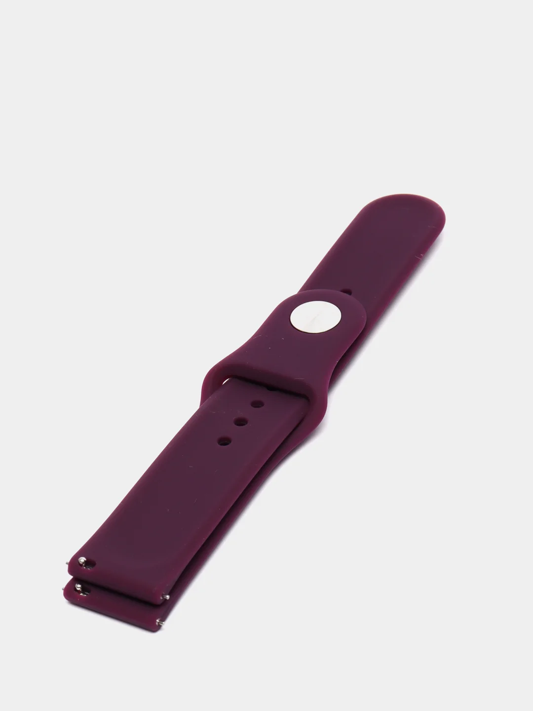 Фиолетовый силиконовый ремешок с кнопкой для Xiaomi Amazfit Bip / Samsung / Huawei, 20 мм