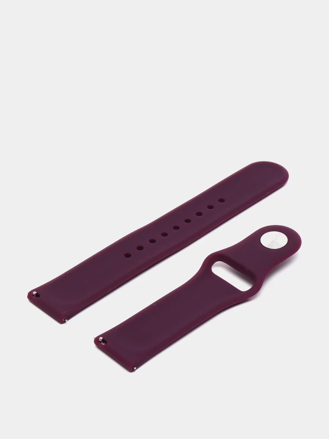 Фиолетовый силиконовый ремешок с кнопкой для Xiaomi Amazfit Bip / Samsung / Huawei, 20 мм