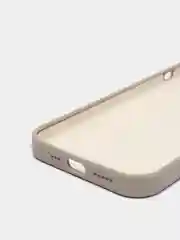 Серый чехол для iPhone 12 / 12 Pro (6.1") Silicone Case закрытый низ с логотипом