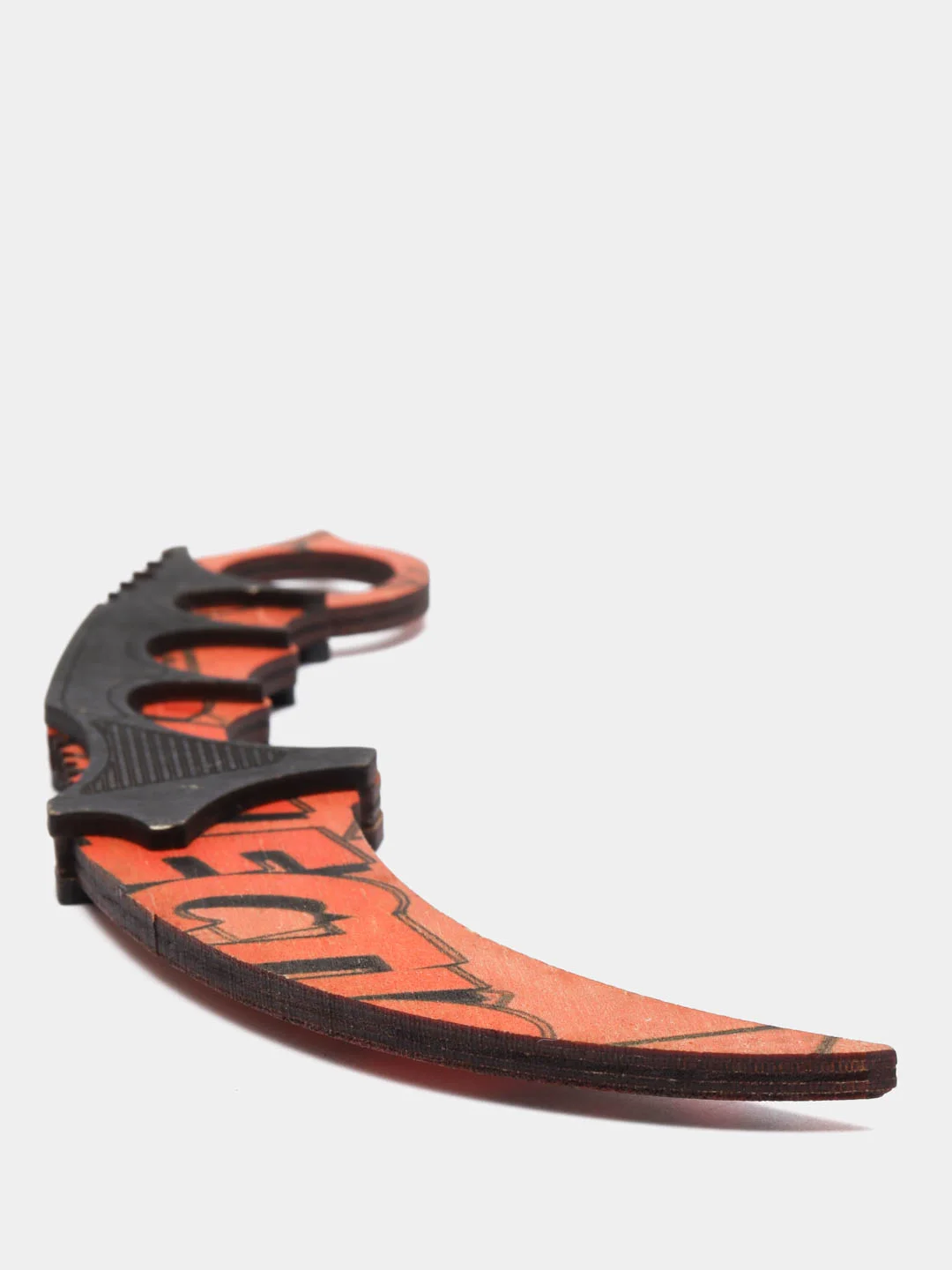 Оранжевый нож деревянный керамбит кс го / cs go