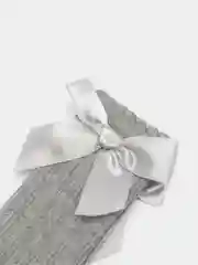 Серый гольфы с бантиком для девочек