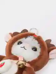 Шоколадный мягкая игрушка-брелок "Кот в костюме", 12 см, котик в кигуруми, кот в кигуруми