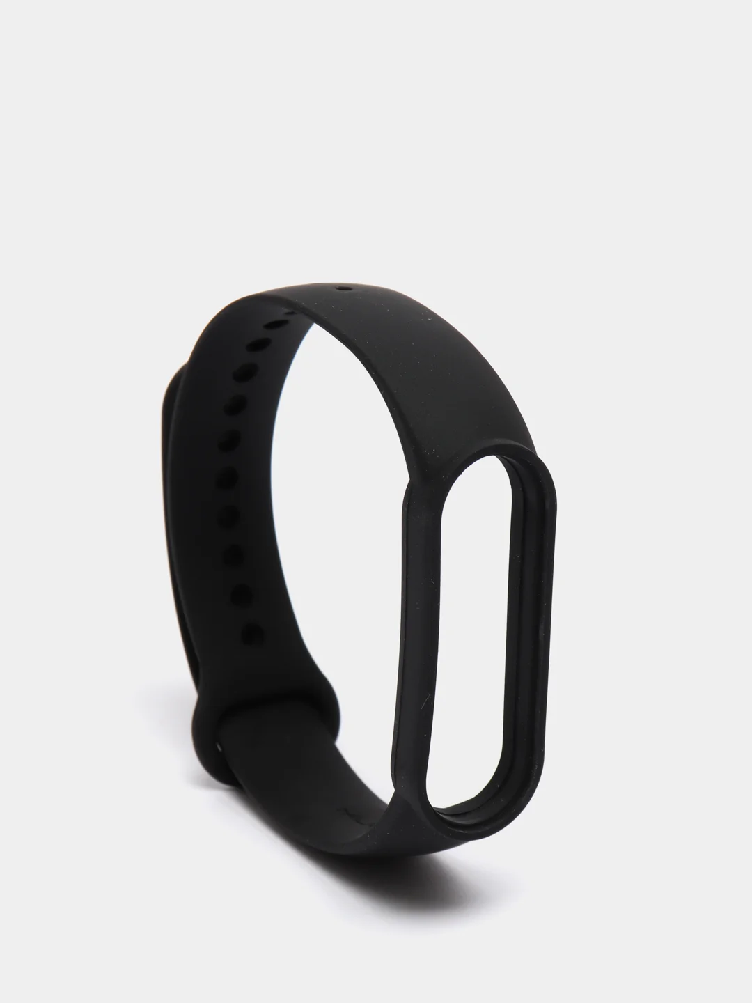 Черный ремешок для Xiaomi Mi Band 5 / 6 / 7, силиконовый