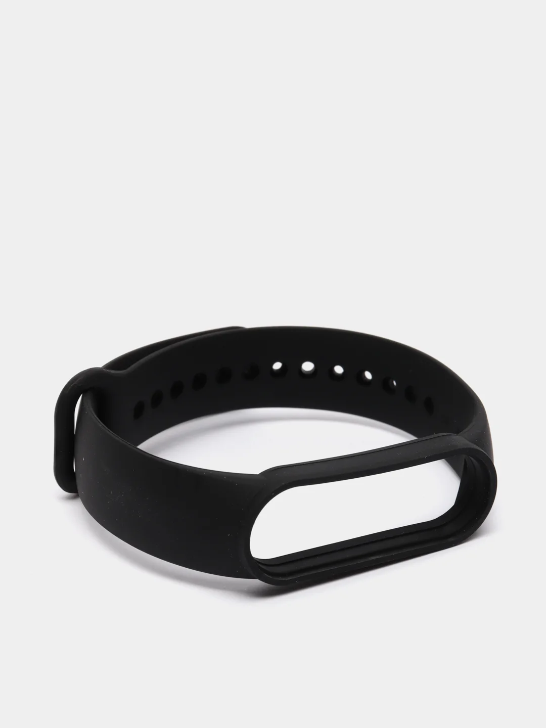 Черный ремешок для Xiaomi Mi Band 5 / 6 / 7, силиконовый