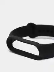 Черный ремешок для Xiaomi Mi Band 5 / 6 / 7, силиконовый