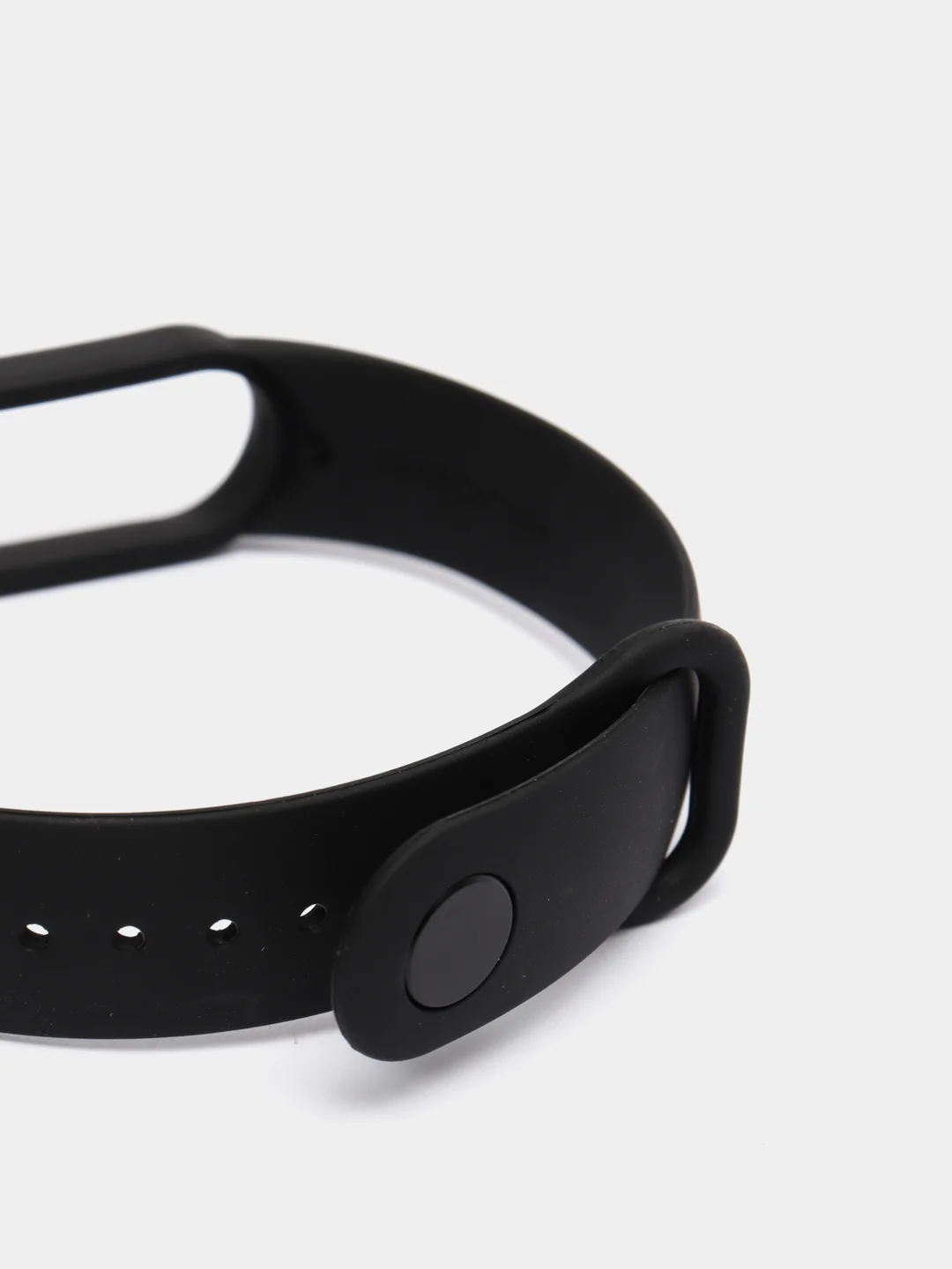 Черный ремешок для Xiaomi Mi Band 5 / 6 / 7, силиконовый