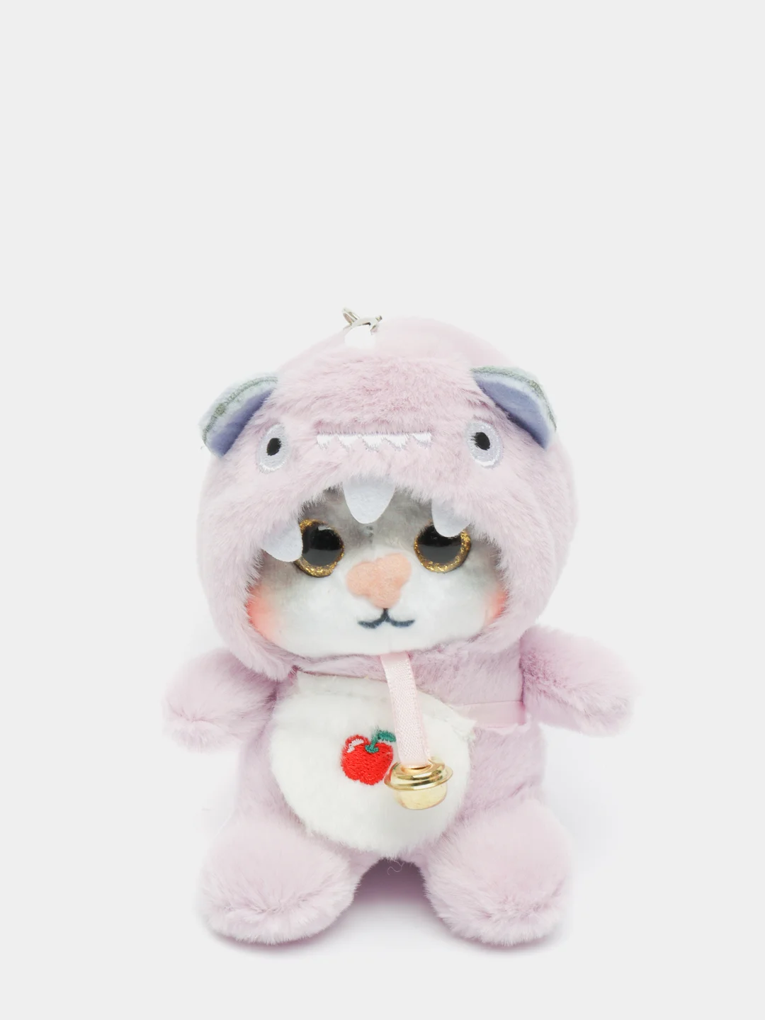 Лавандовый мягкая игрушка-брелок "Кот в костюме", 12 см, котик в кигуруми, кот в кигуруми