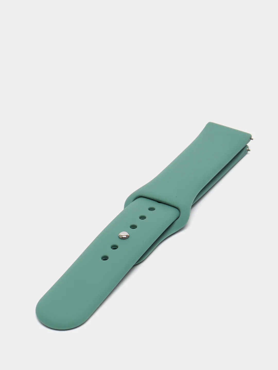 Зеленый силиконовый ремешок с кнопкой для Xiaomi Amazfit Bip / Samsung / Huawei, 20 мм
